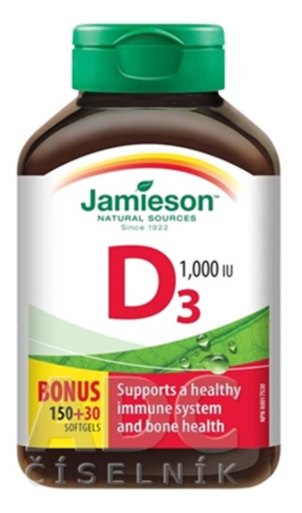 Jamieson Jamieson Vitamín D3 1000 IU kapsuly