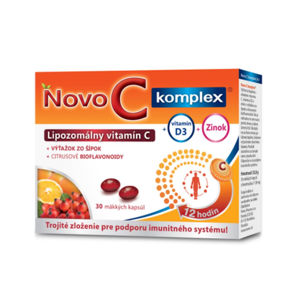 Novo C NOVO C Komplex lipozomálny vitamín C + vitamín D3 + zinok 30 kapsúl
