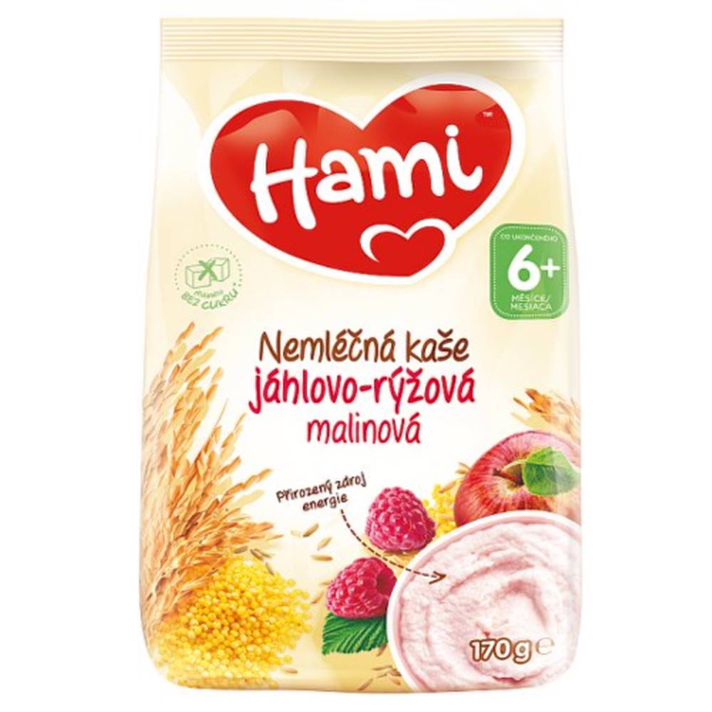Hami HAMI Nemliečna kaša pšenovo-ryžová malinová 170 g