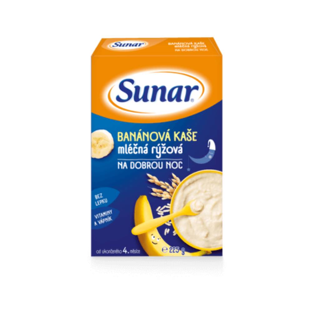 Sunar SUNAR Banánová kaša mliečna ryžová na dobrú noc 225 g