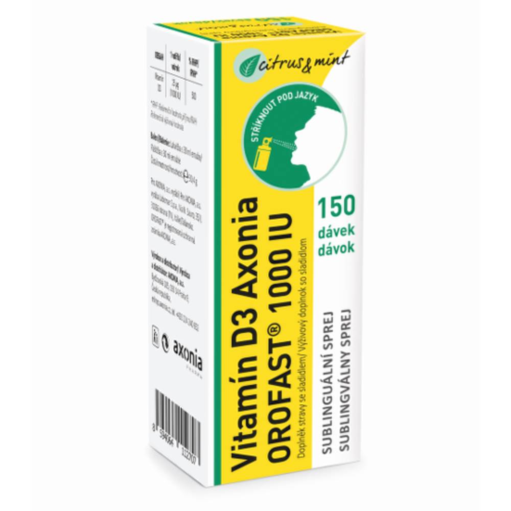 Orofast AXONIA Orofast vitamín D3 1000 IU 30 ml