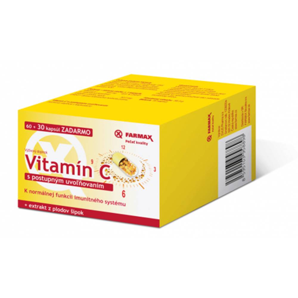 FARMAX Farmax Vitamin C s postupným uvoľňovaním 60 cps + 30 cps zadarmo