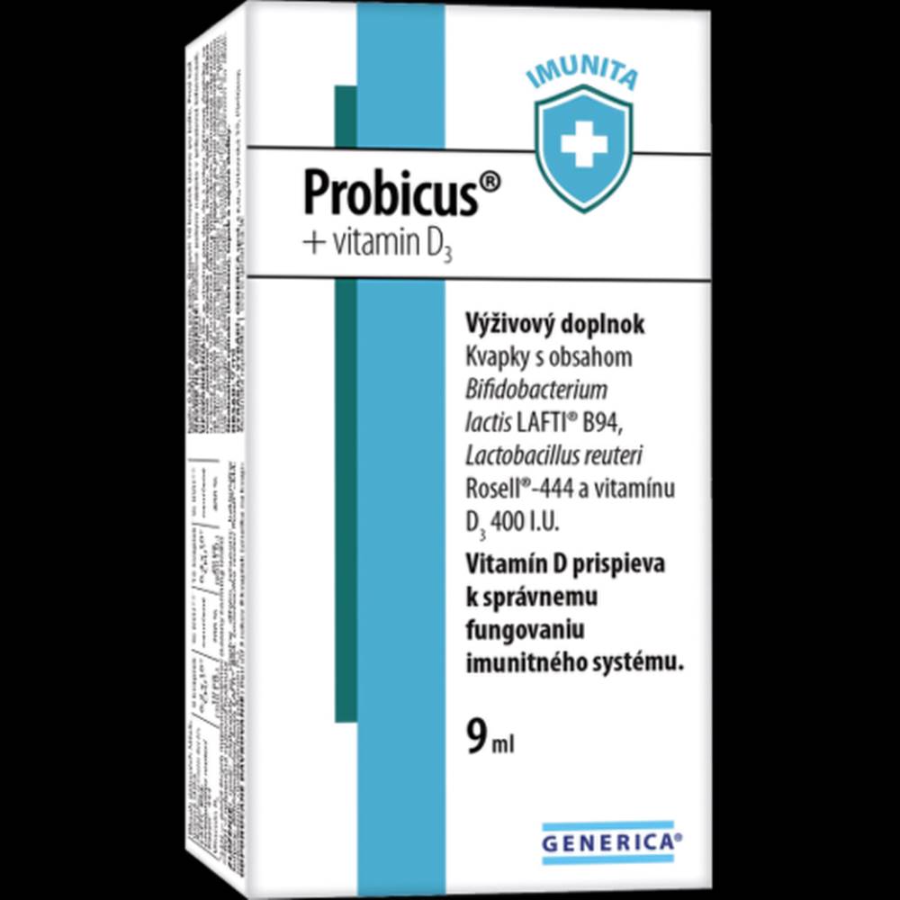 Generica GENERICA Probicus + vitamín D3 kvapky 9 ml