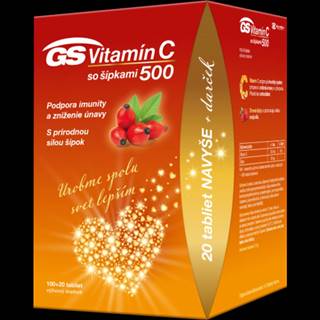 GS Vitamín C 500 so šípkami 100 + 20 tabliet ZADARMO