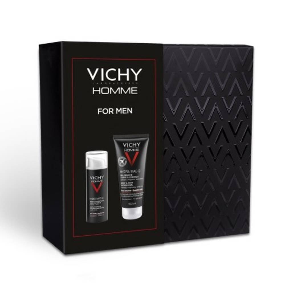 Vichy VICHY Homme hydra mag C XMAS hydratačný krém 50 ml + sprchový gél 100 m