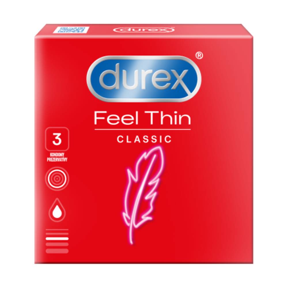 DUREX DUREX Feel thin classic kondóm 3 kus
