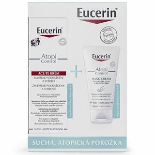 Eucerin Acute krém AtopiControl 40 ml + Eucerin AtopiControl Krém na ruky 75 ml Vianočná kazeta 1ks