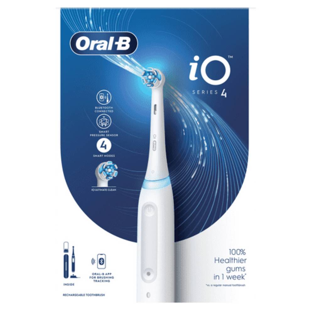 Oral-B Oral-B iO Series 4 white elektrická zubná kefka + držiak + puzdro 1 set
