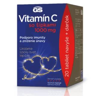 GS Vitamín C 1000 so šípkami 100+20 zadarmo 120 tabliet