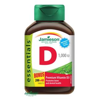 Jamieson Vitamín D3 1000 IU 200 + 40 tbl ZDARMA