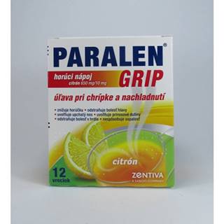 Paralen Grip horúci nápoj citrón  650 mg/10 mg 12 sáčkov