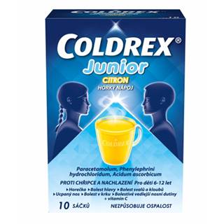 Coldrex Junior horúci nápoj citrón 10 vrecúšok