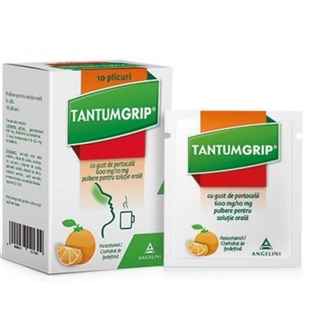  Tantumgrip s citrónovou príchuťou 600 mg/10 mg 10 vreciek