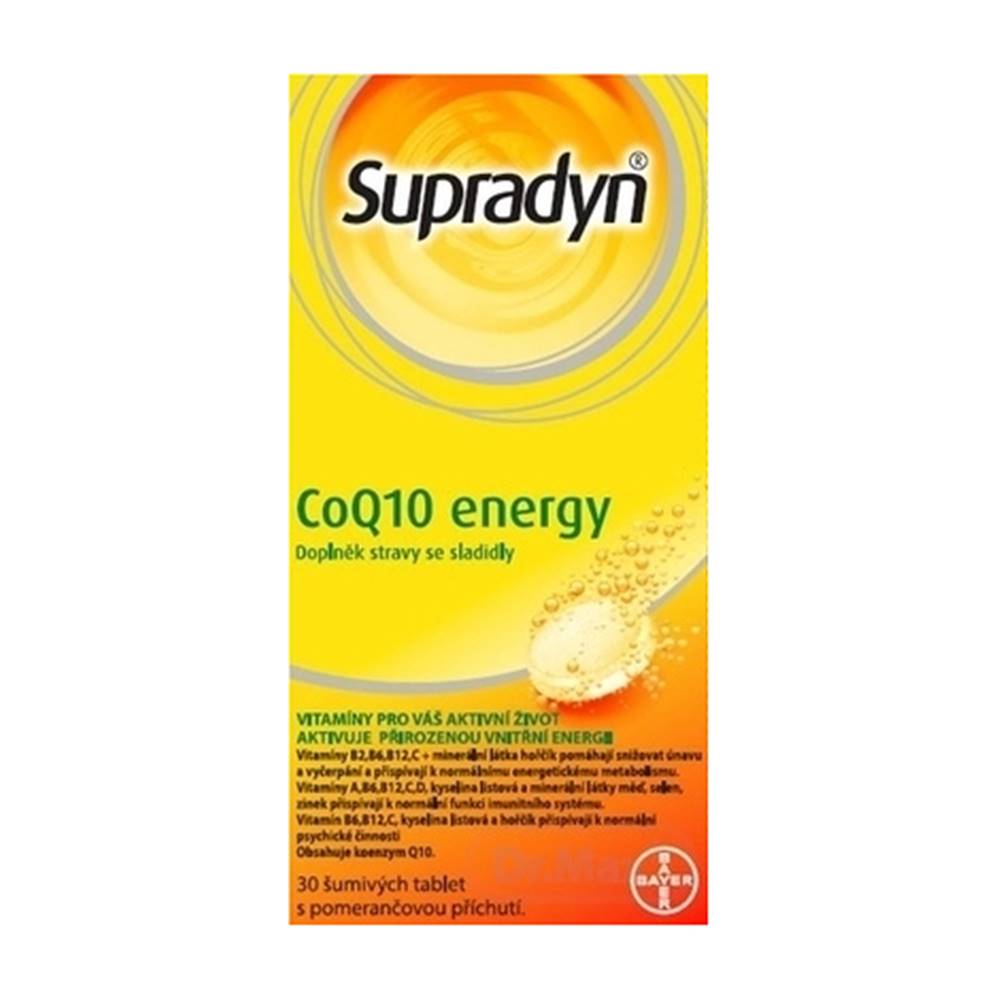  Supradyn CoQ10 Energy šumivé tablety s pomarančovou príchuťou 30 ks