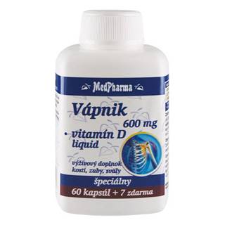 MEDPHARMA Vápnik 600 mg + vitamín D liquid 60 + 7 tabliet ZADARMO