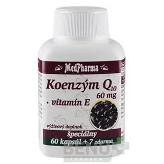 MEDPHARMA Koenzým Q10 60 mg + vitamín E 60 + 7 tabliet ZARAMO