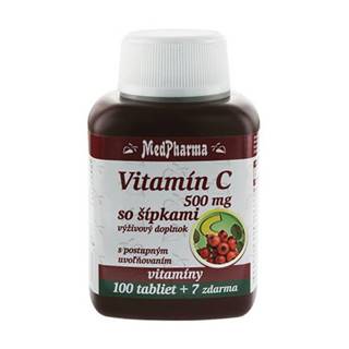 MEDPHARMA Vitamín C 500 mg so šípkami 100 + 7 tabliet ZADARMO
