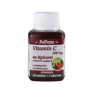 MEDPHARMA Vitamín C 500 mg so šípkami 30 + 7 tabliet ZADARMO