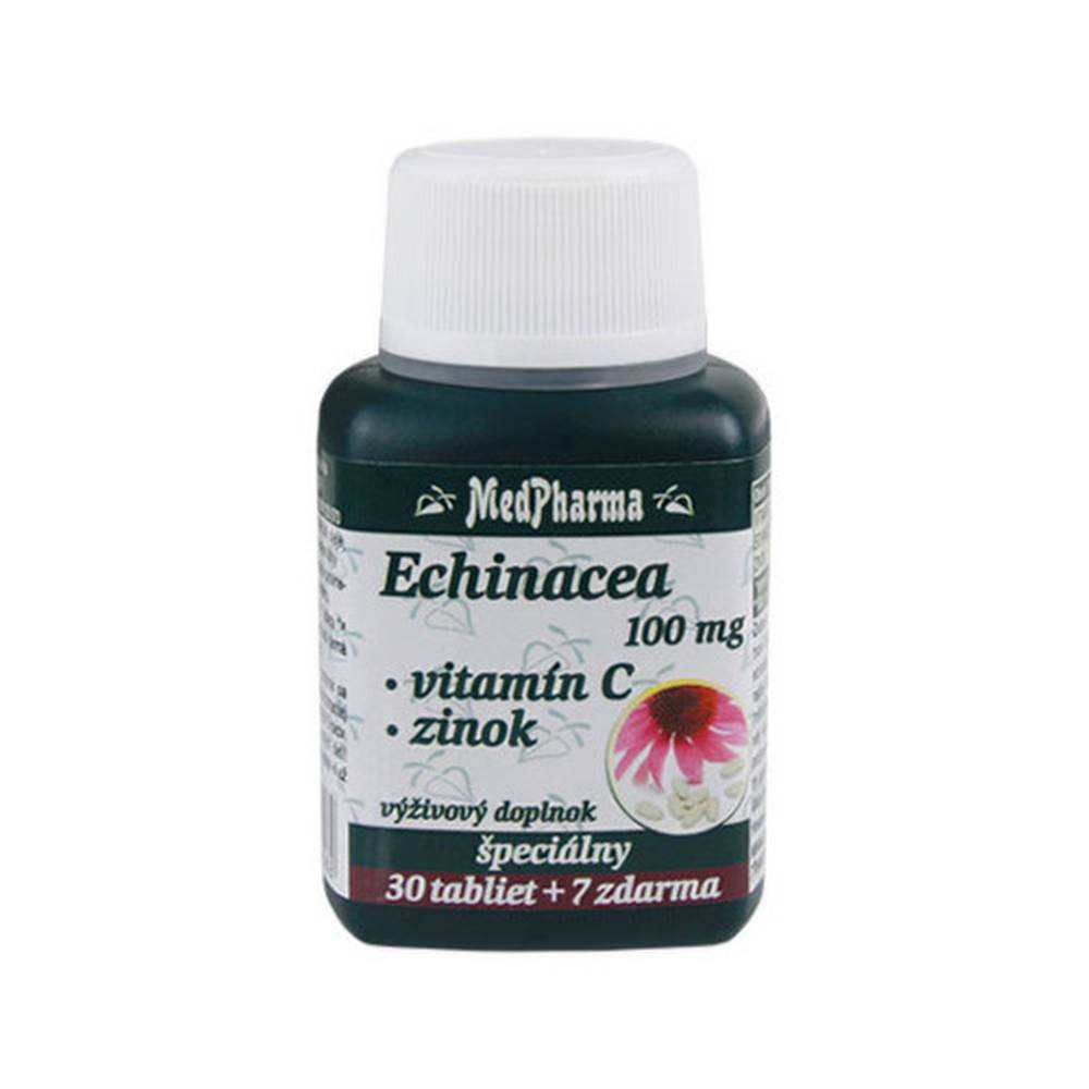 Medpharma MEDPHARMA Echinacea 100 mg, vitamín C, zinok 30 + 7 tabliet ZADARMO
