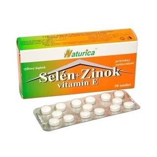 NATURICA Selén + zinok, vitamín E 30 tabliet