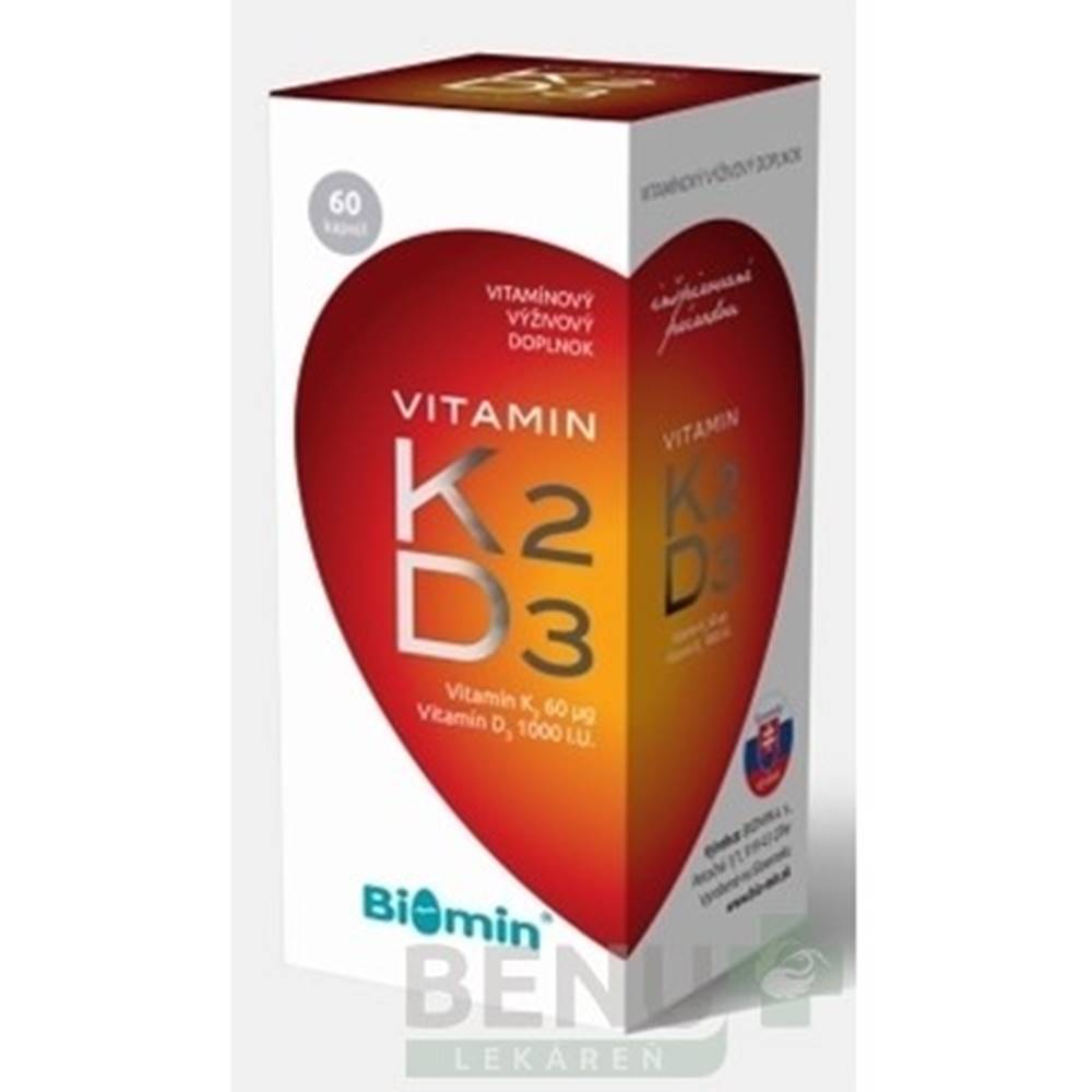 Biomin BIOMIN Vitamín K2 + D3 1000 I.U. 60 kapsúl