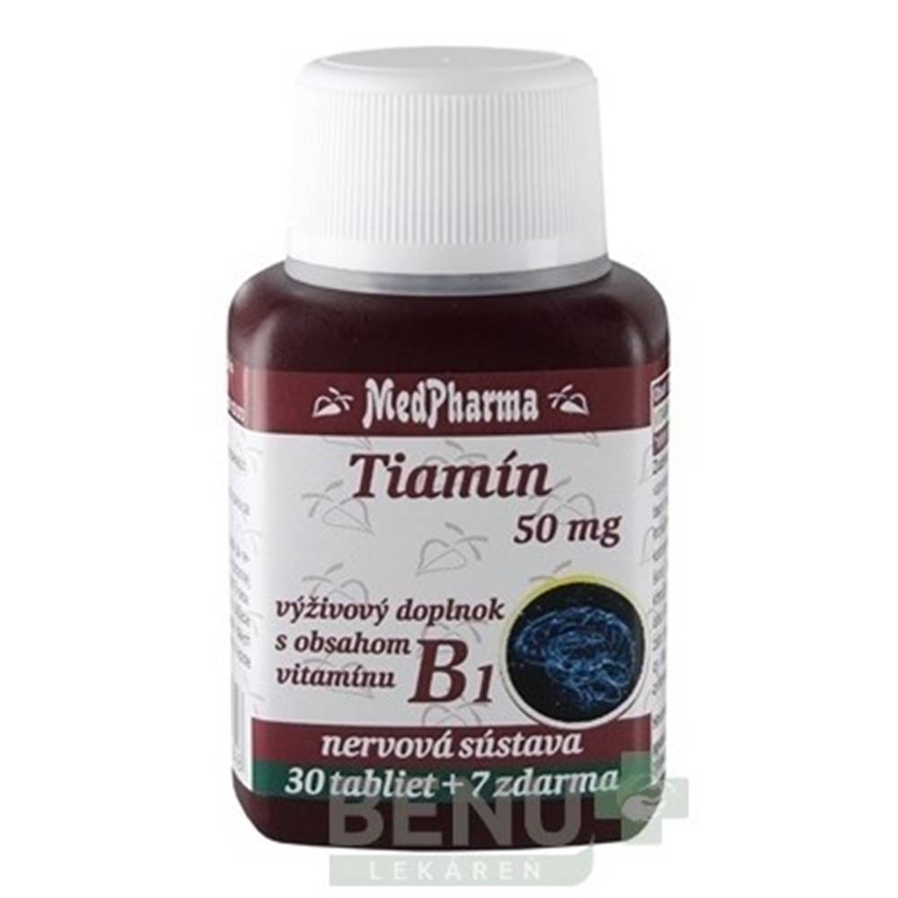 Medpharma MEDPHARMA Tiamín 50 mg + vitamín B1 30 + 7  tabliet ZADARMO