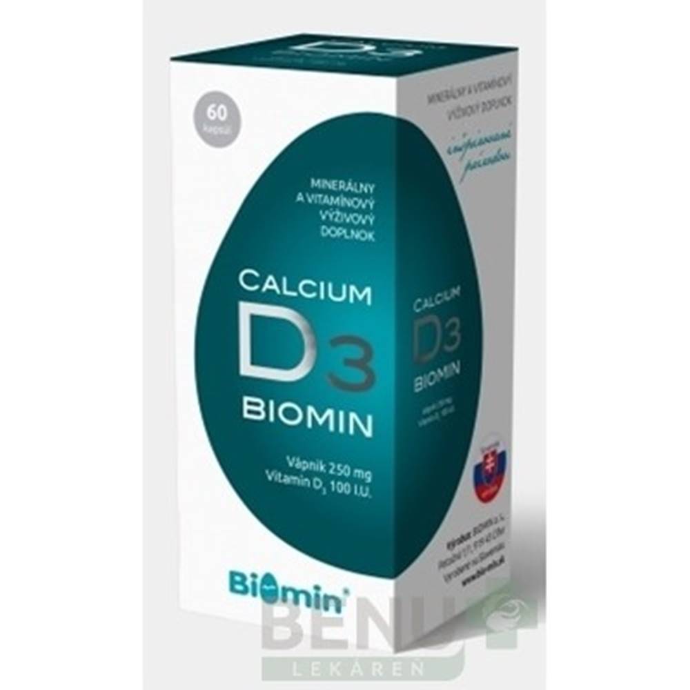 Biomin BIOMIN Calcium s vitamínom D3 60 kapsúl