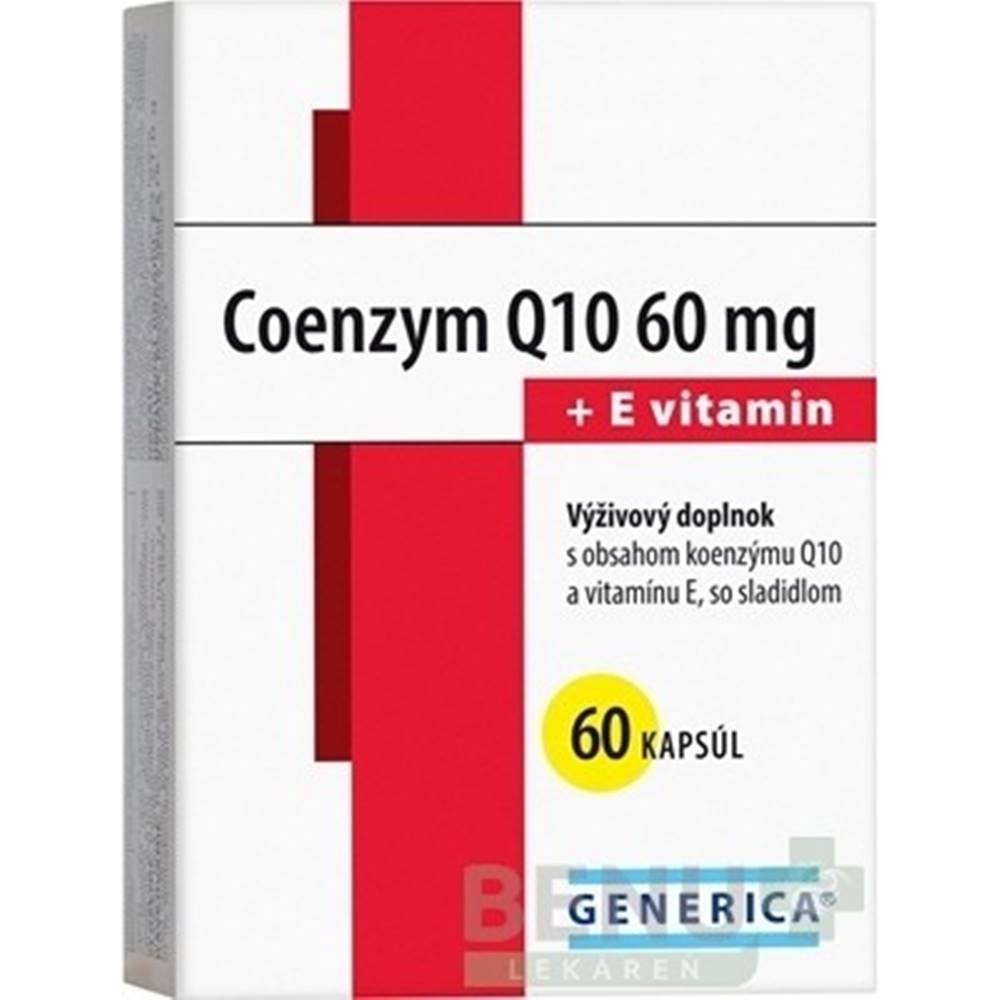Generica GENERICA Coenzym Q10 60 mg + E vitamín 60 tabliet
