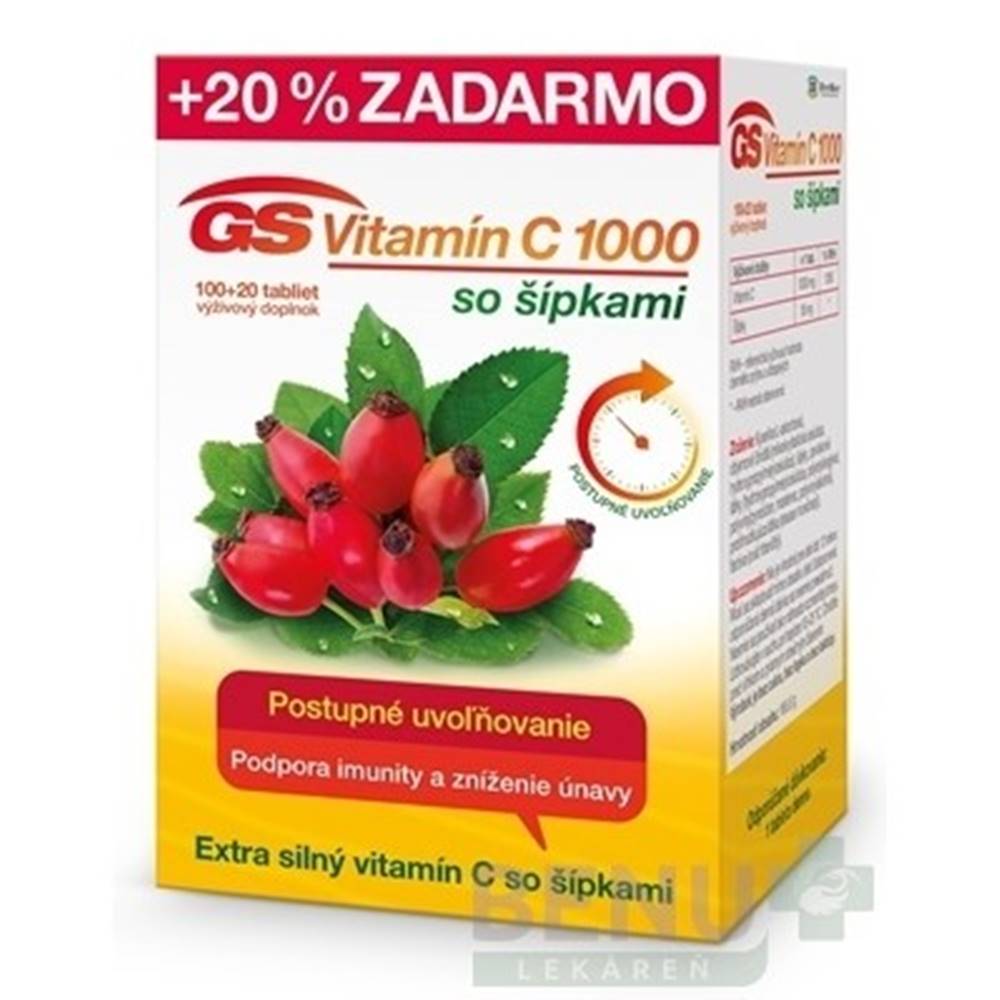 Green swan GS Vitamín C 1000 so šípkami 100 + 20 tabliet ZADARMO