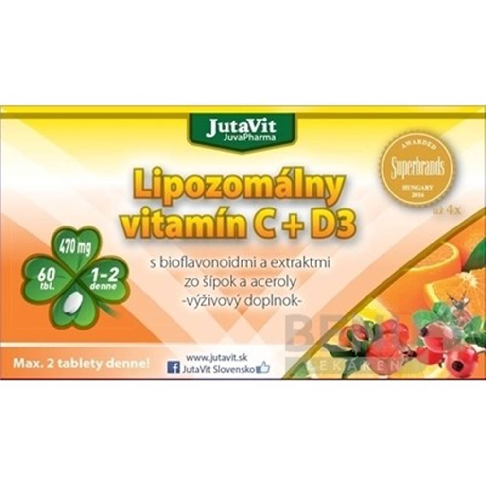 JUTAVIT JUTAVIT Lipozomálny vitamín C + D3 60 kapsúl