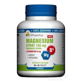 BIO Pharma magnesium citrát 150 mg + vitamín B6 30 + 30 tabliet ZADARMO