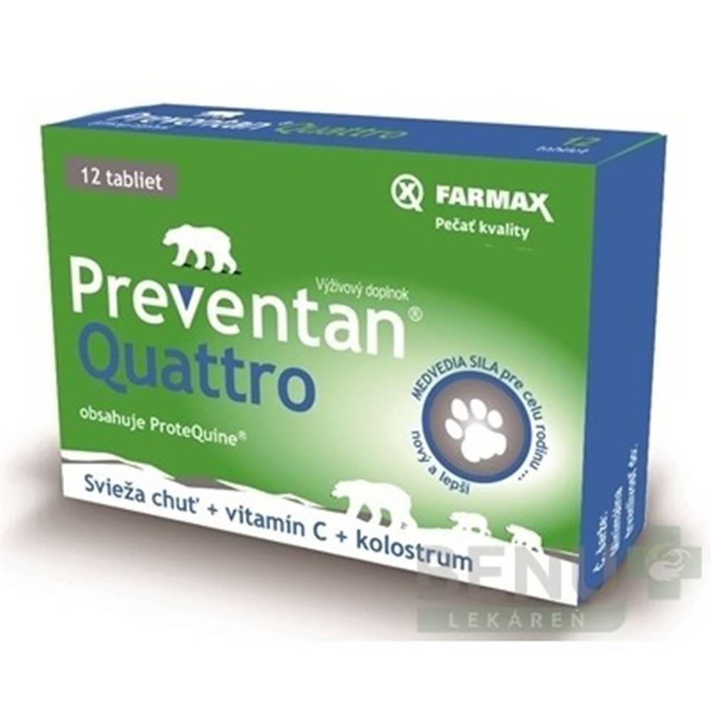 Svus pharma FARMAX Preventan quattro + vitamín C 12 tabliet