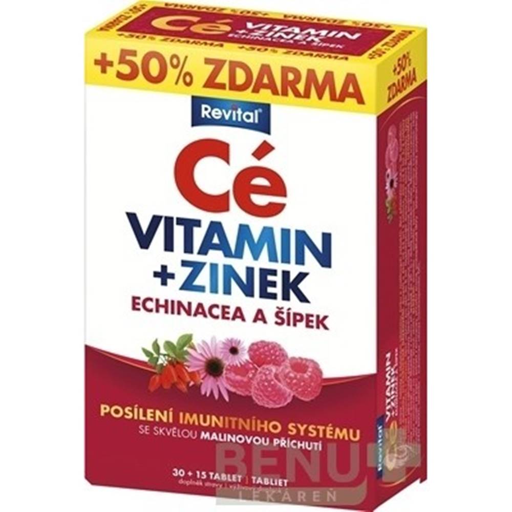 Revital REVITAL Cé vitamín+zinok, echinacea a šípka 30 + 15 tabliet