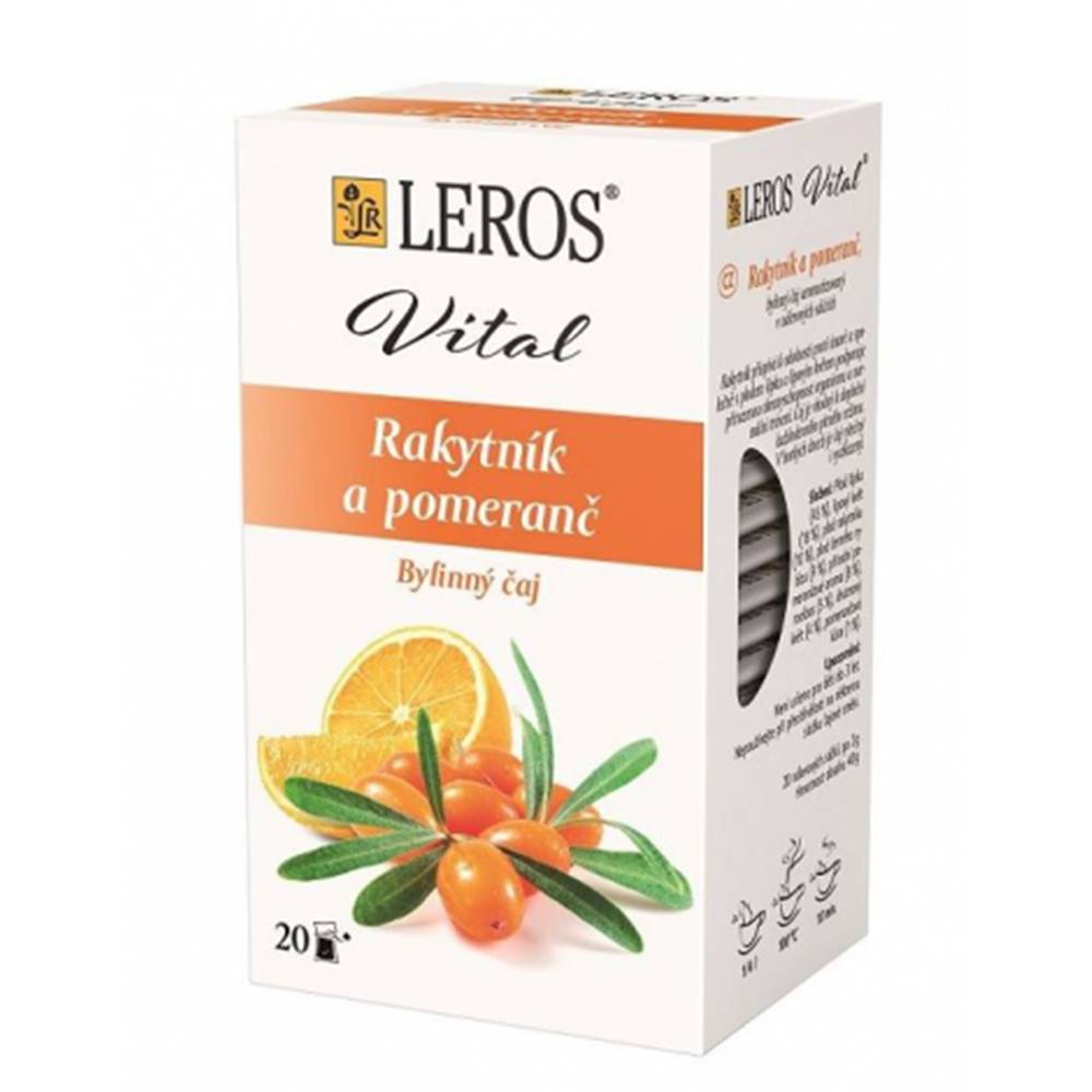 Leros, s.r.o. LEROS  Rakytník a pomaranč bylinný čaj 20x2 g (40 g)