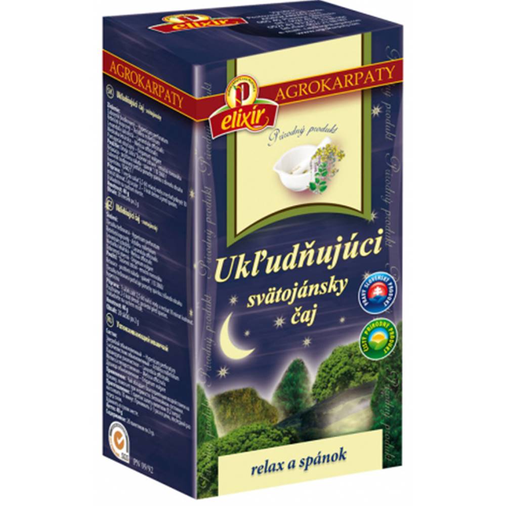 AGROKARPATY, s.r.o. Plavnica (SVK) AGROKARPATY Ukľudňujúci svätojánsky čaj bylinný 20x2 g (40 g)