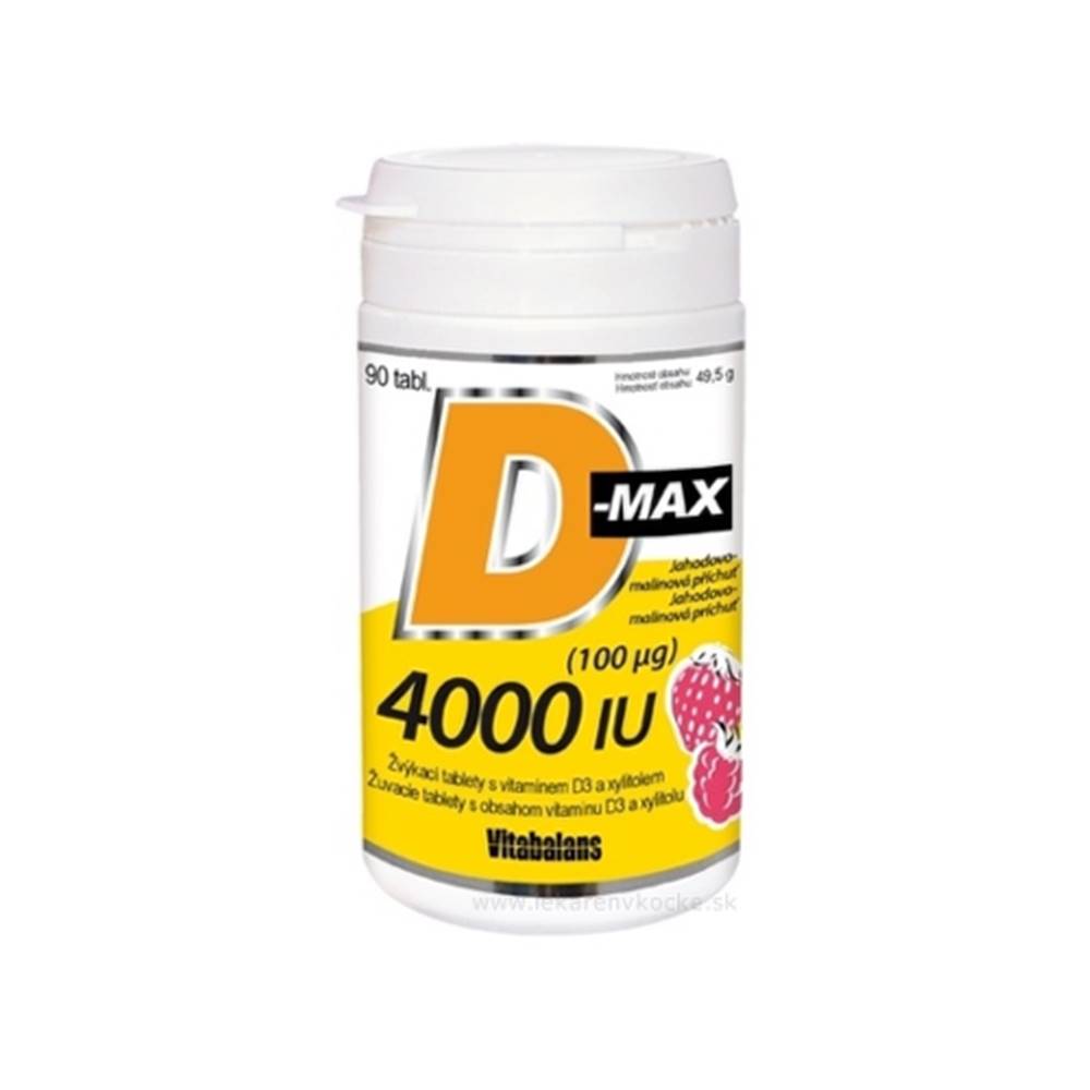 Vitabalans VITABALANS D-max 4000 IU (100 µg) 90 žuvacích tabliet