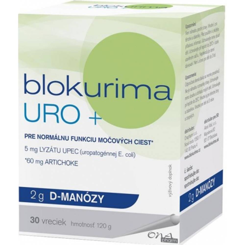 Biomedica, spol. s.r.o. Blokurima URO+ 2g D-manózy vrecká 30 ks