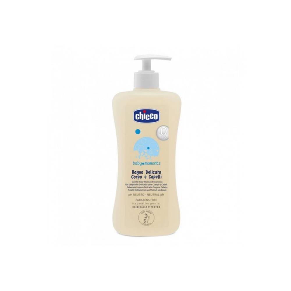Chicco Jemný šampón na telo a vlasy s neutrálnym pH a dávkovačom, 500 ml