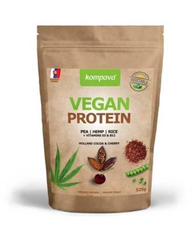 KOMPAVA Vegan protein s príchuťou čokoláda a škorica 525 g